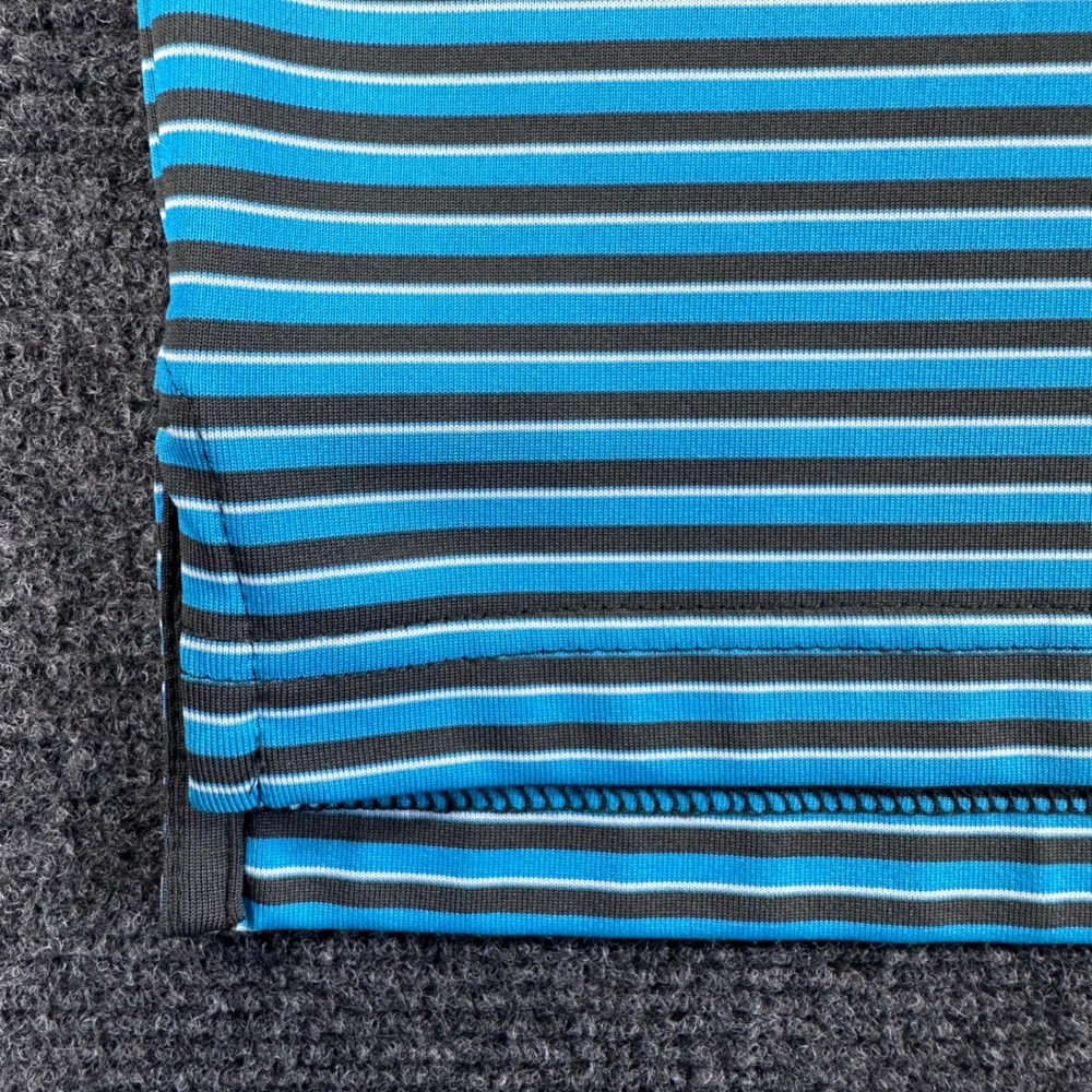 Callaway Opti-Dri Mens Blue Black Striped Short Sleeve Golf Polo Shirt Size M - Picture 8 of 12